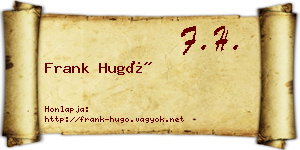 Frank Hugó névjegykártya
